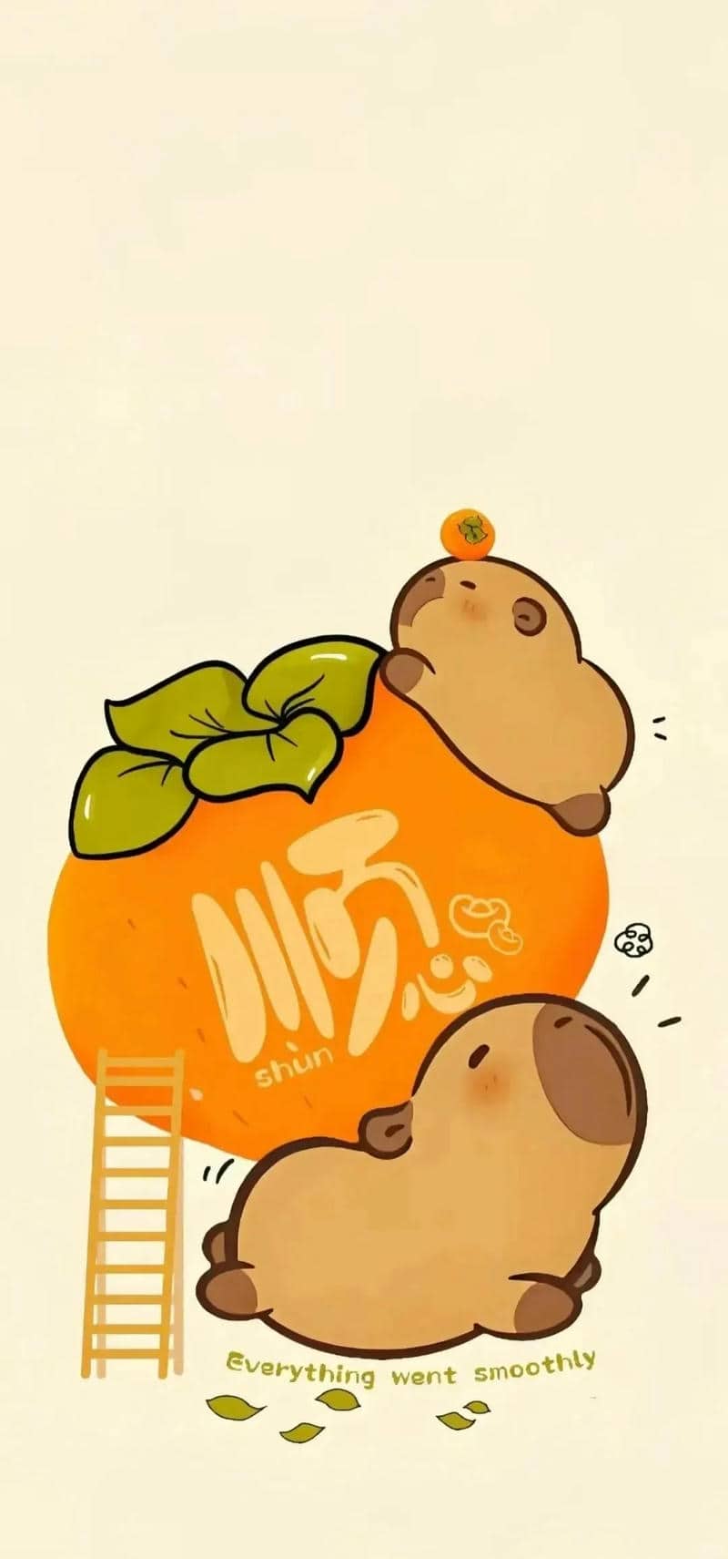 hình nền điện thoại capybara đáng yêu