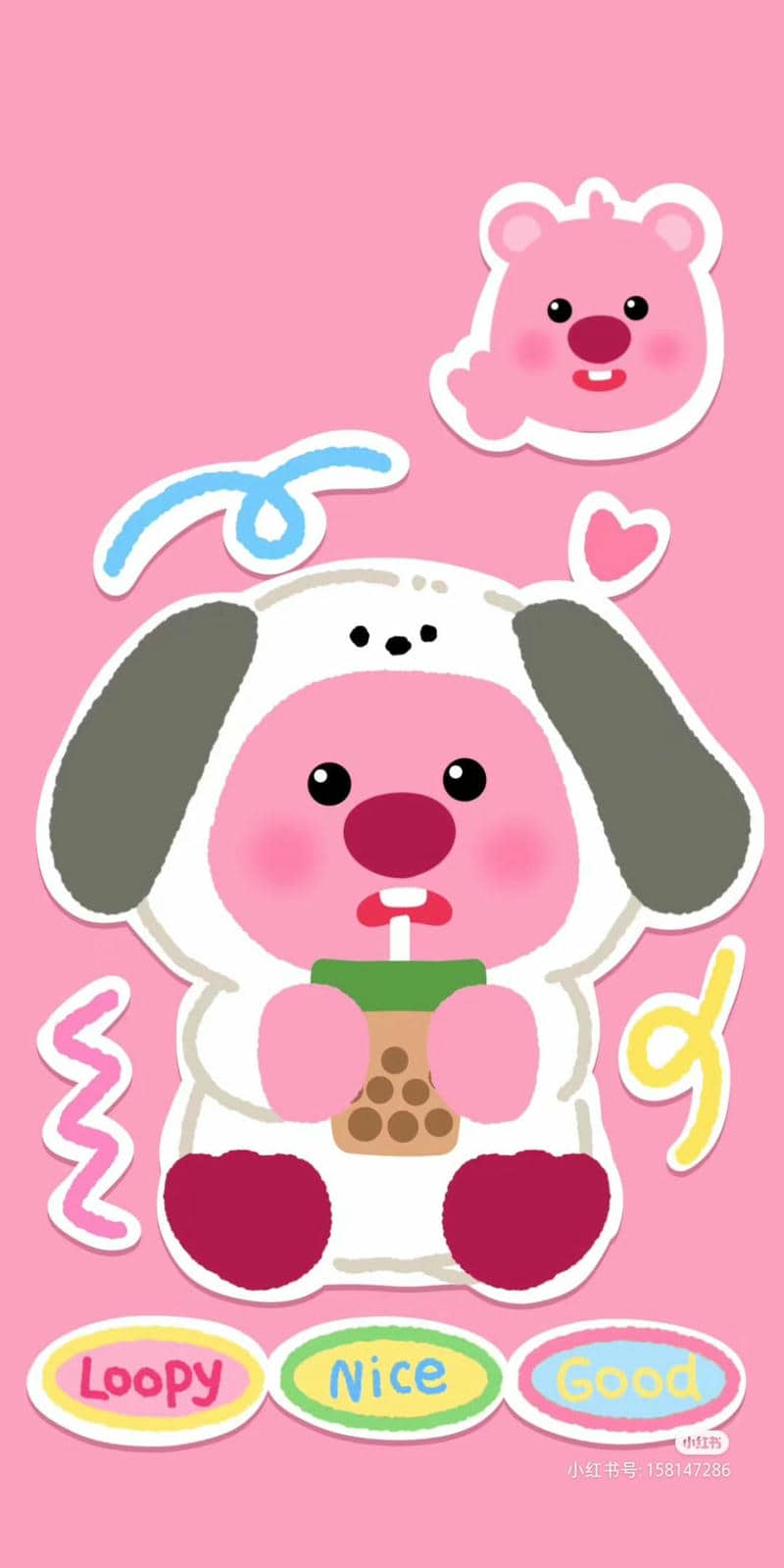 hình nền điện thoại cute loopy