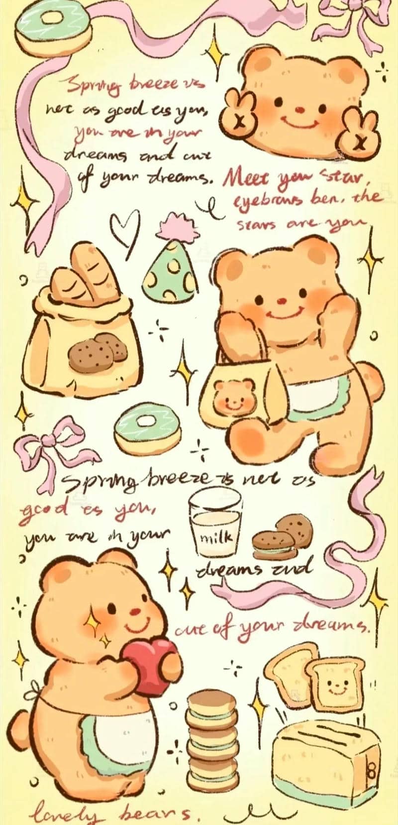 hình nền điện thoại gấu cute