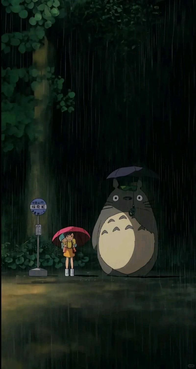 hình nền điện totoro dễ thương