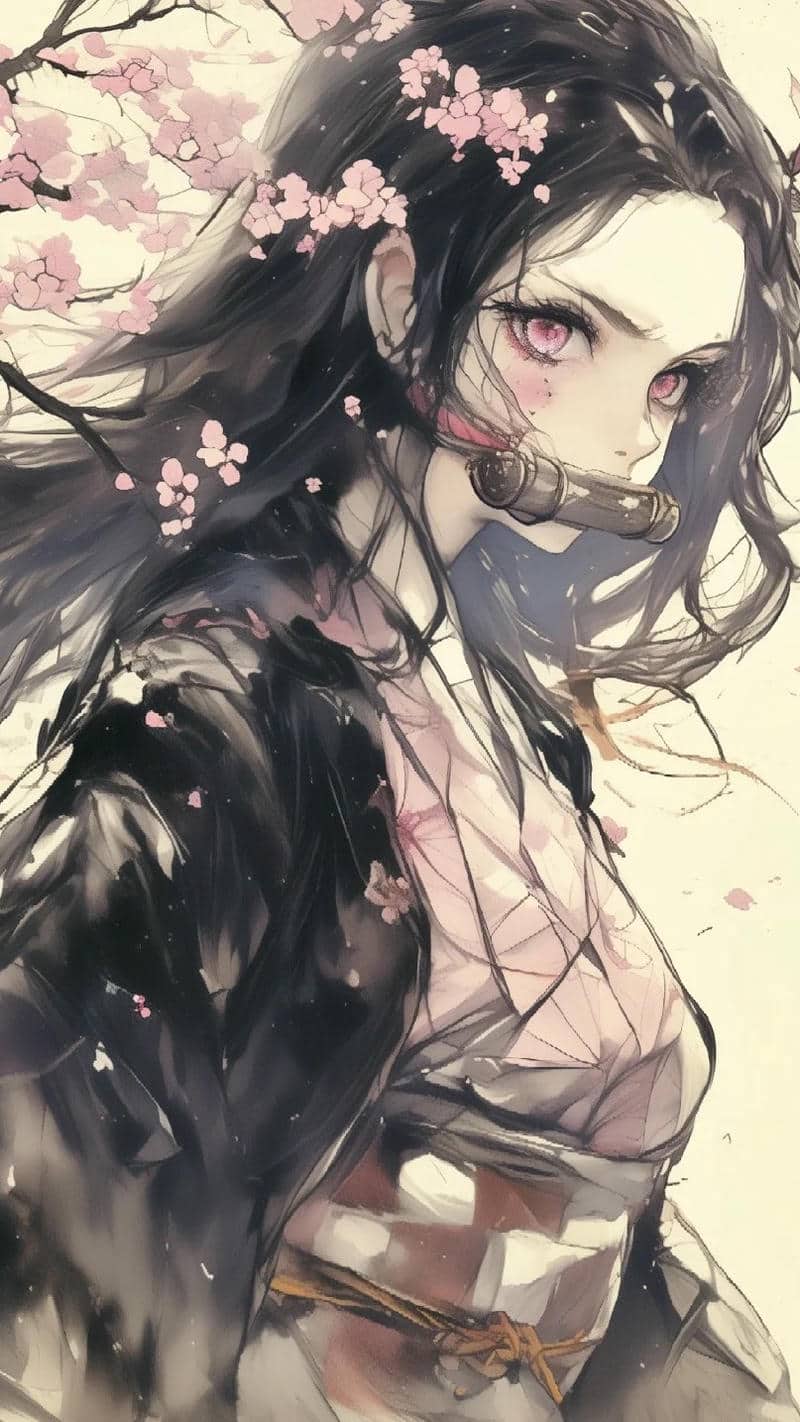 hình nền đt nezuko ngầu