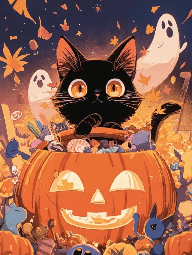 hình nền halloween đáng yêu