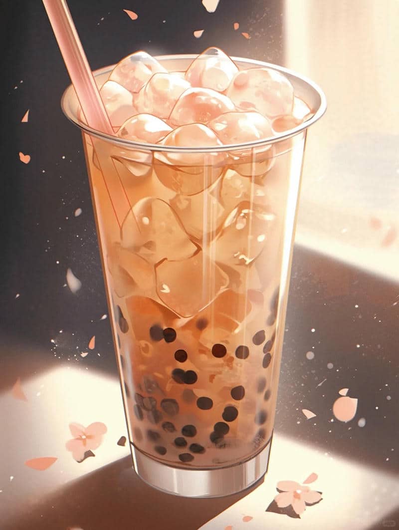 hình nền hình ảnh trà sữa cute