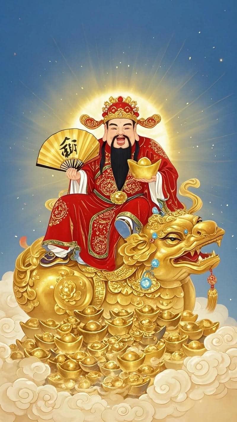 hình nền thần tài may mắn