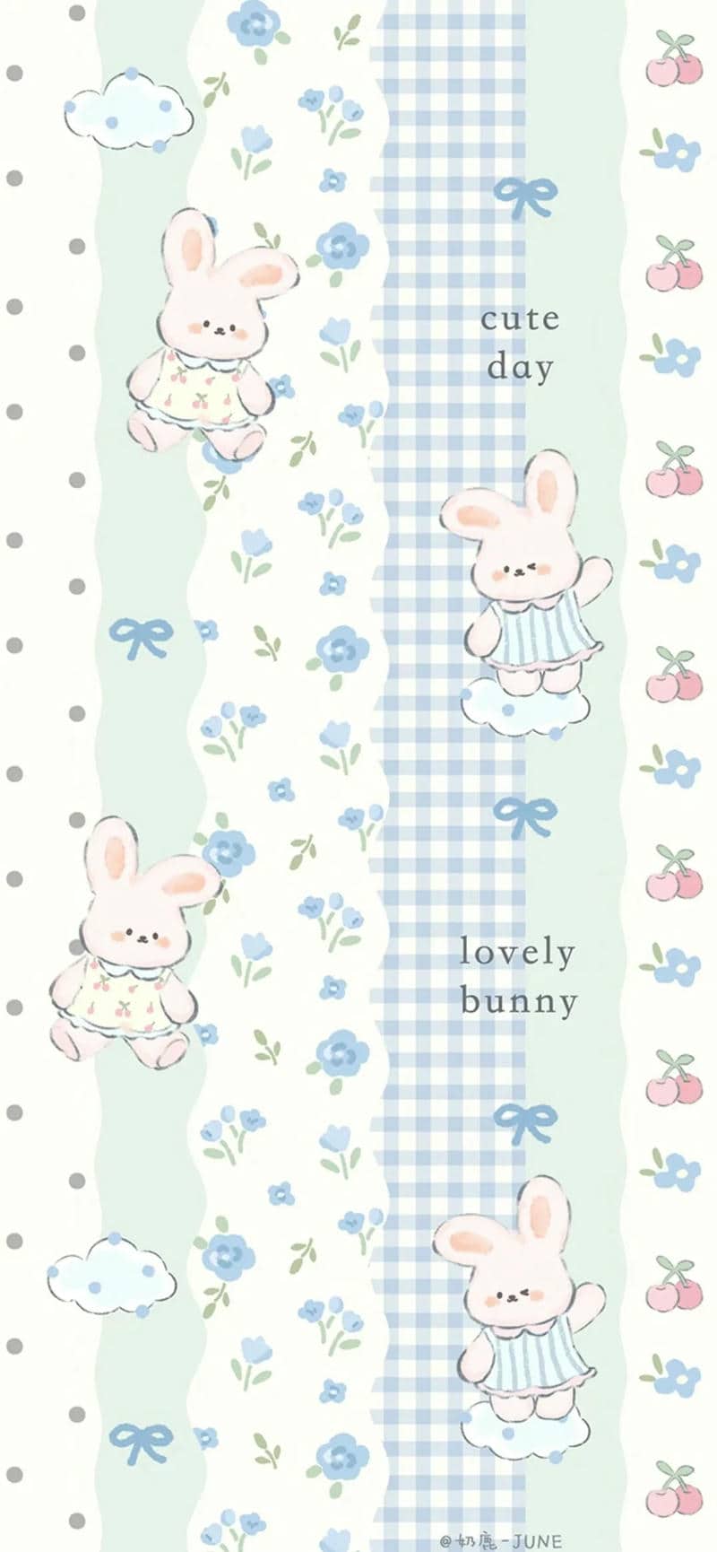 hình nền thỏ con chibi cute