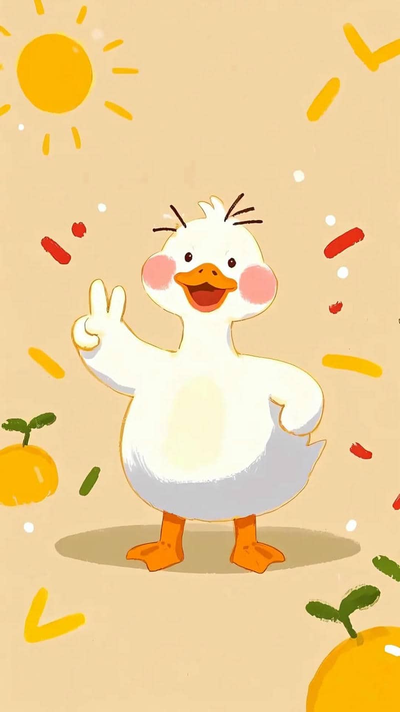 hình nền vịt cute