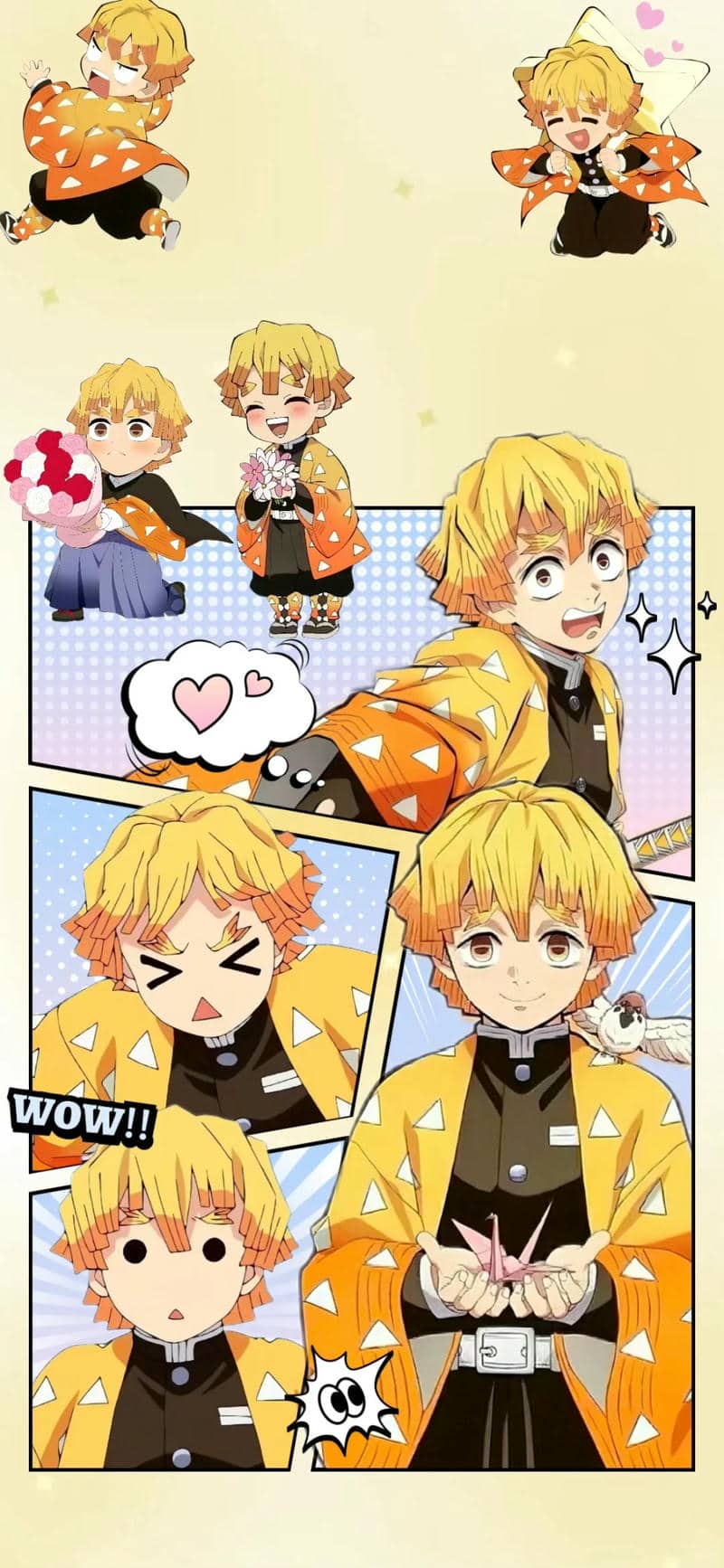 hình nền zenitsu cute