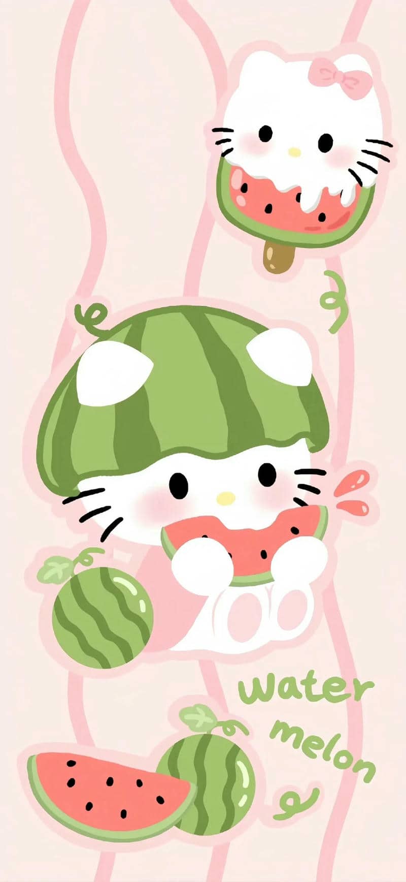 kawaii hình nền dưa hấu cute