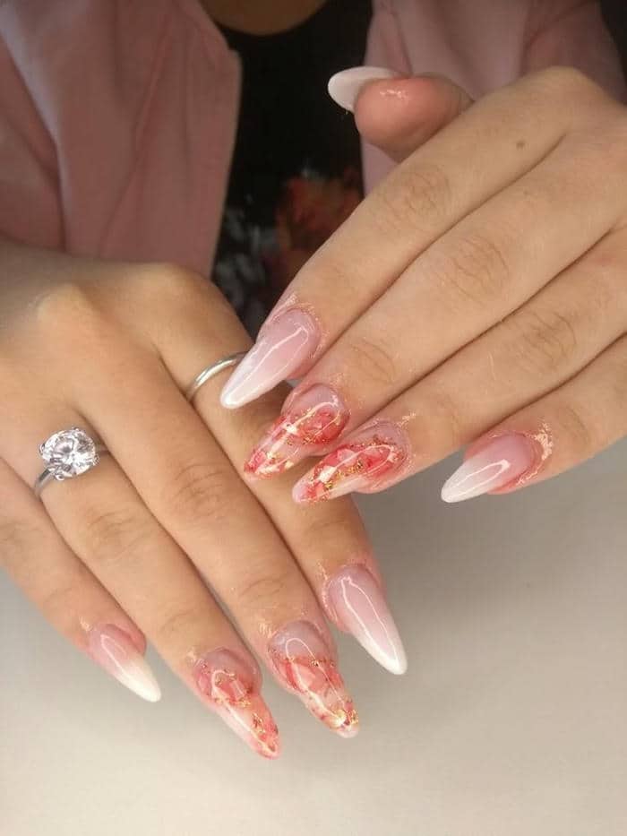 mẫu nail ẩn xà cừ sang chảnh