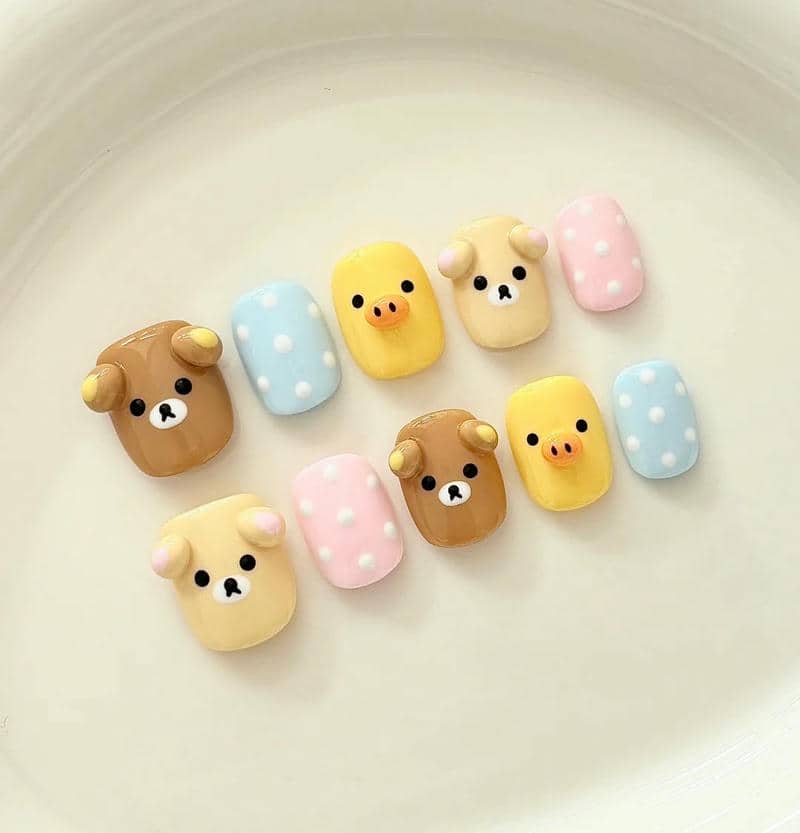 mẫu nail anime cute