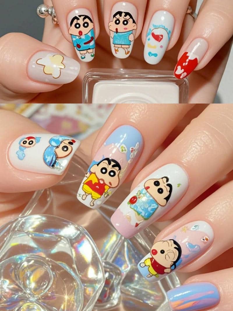 mẫu nail anime đẹp