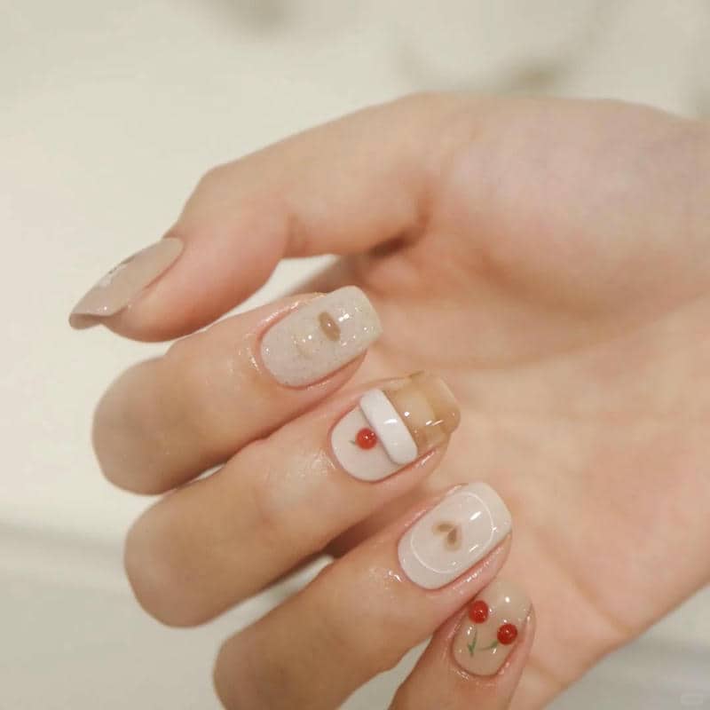 mẫu nail bánh bèo đáng yêu