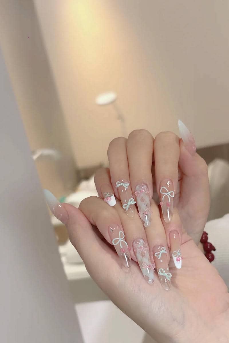 mẫu nail caro tiểu thư