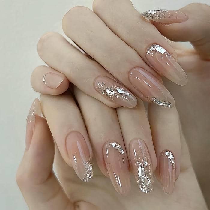 mẫu nail cô dâu hàn quốc
