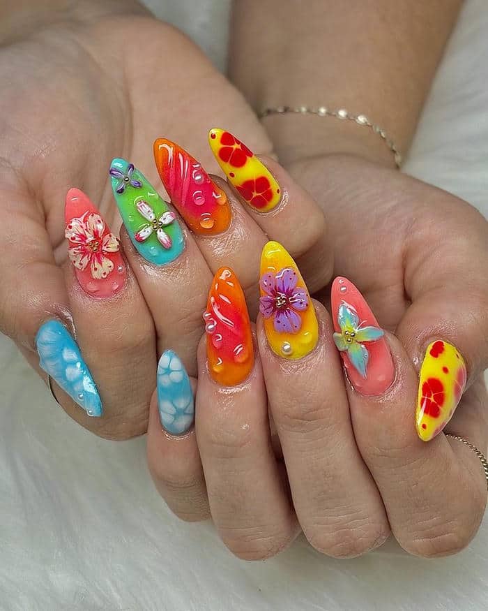 mẫu nail đắp bột đẹp
