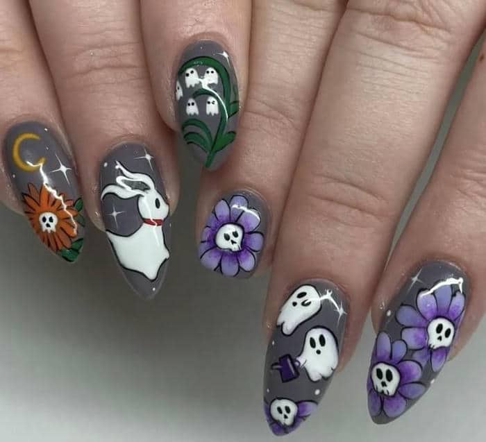 mẫu nail đẹp halloween