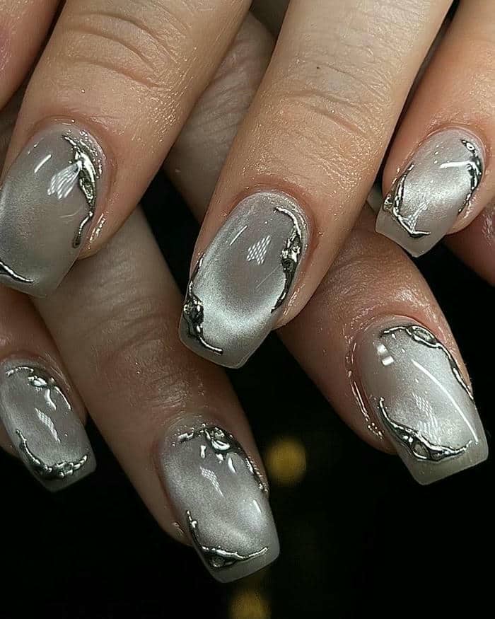 mẫu nail đẹp mắt mèo