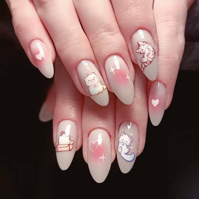 mẫu nail đẹp nhẹ nhàng