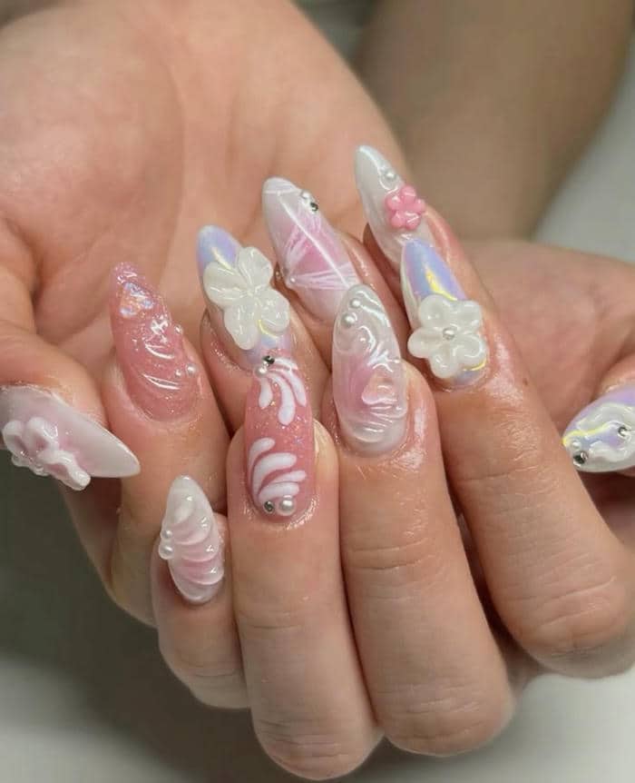 mẫu nail design đẹp đi biển