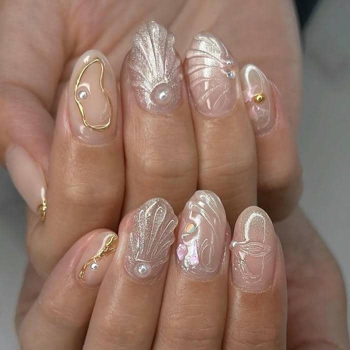 màu nail đi biển cho móng ngắn