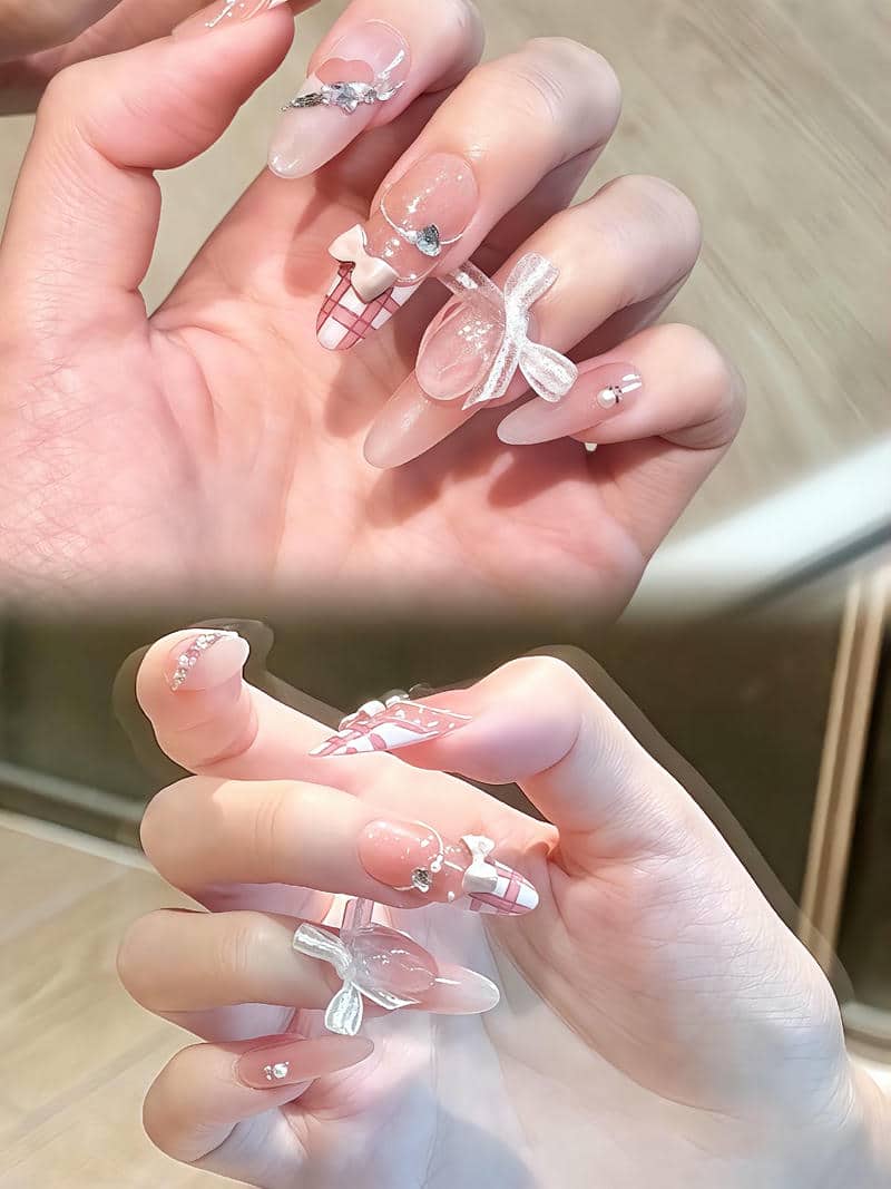 mẫu nail giáng sinh nhẹ nhàng