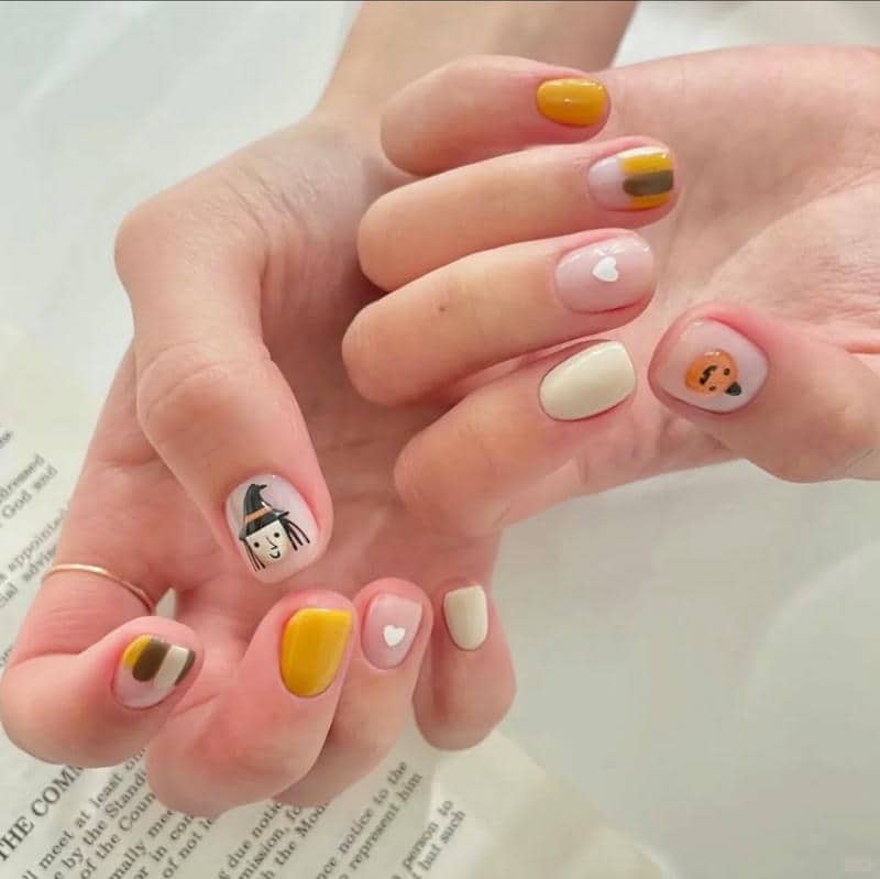 mẫu nail hài hước cute
