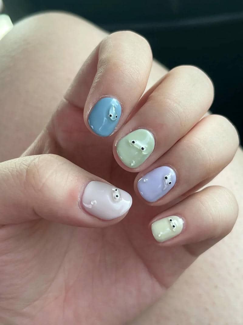 mẫu nail hài hước dễ thương