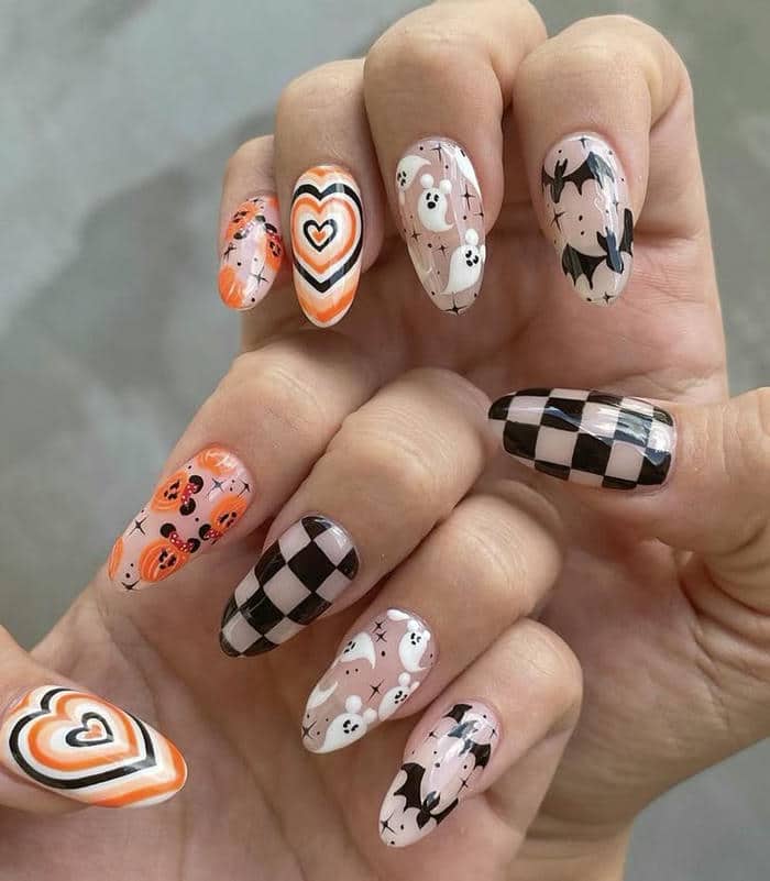mẫu nail halloween dễ thương