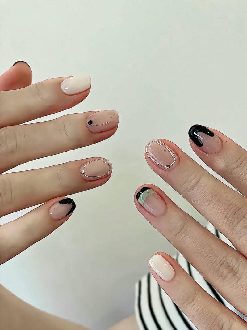 mẫu nail hàn quốc đáng yêu