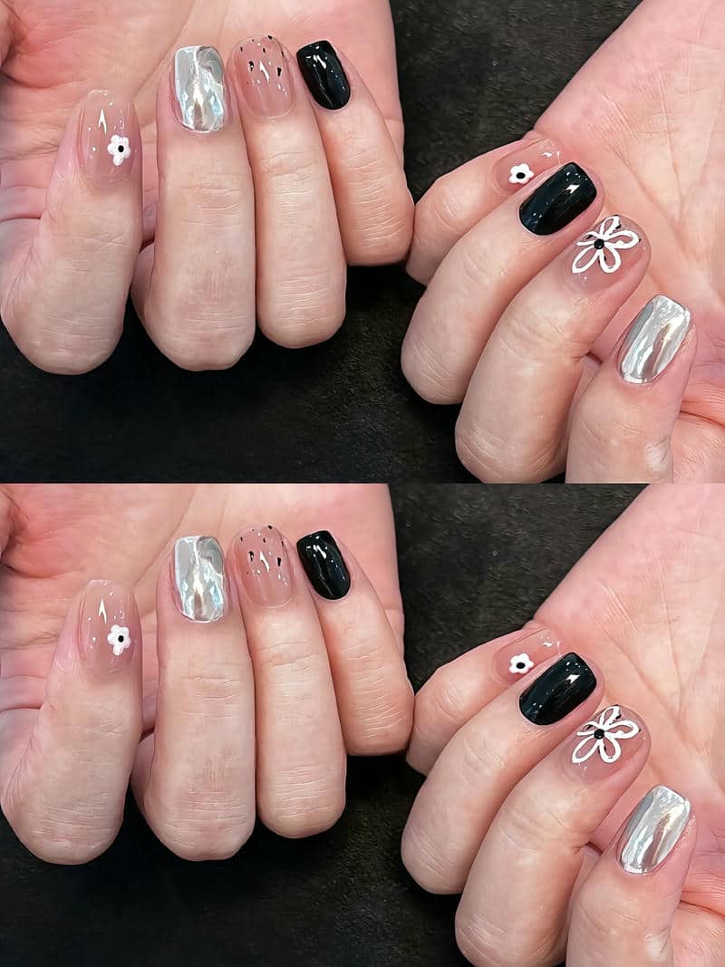 mẫu nail hàn quốc dễ thương