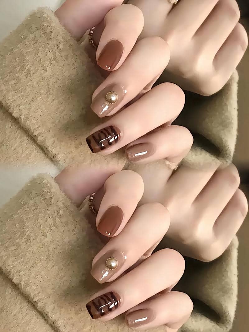 mẫu nail hàn quốc đơn giản