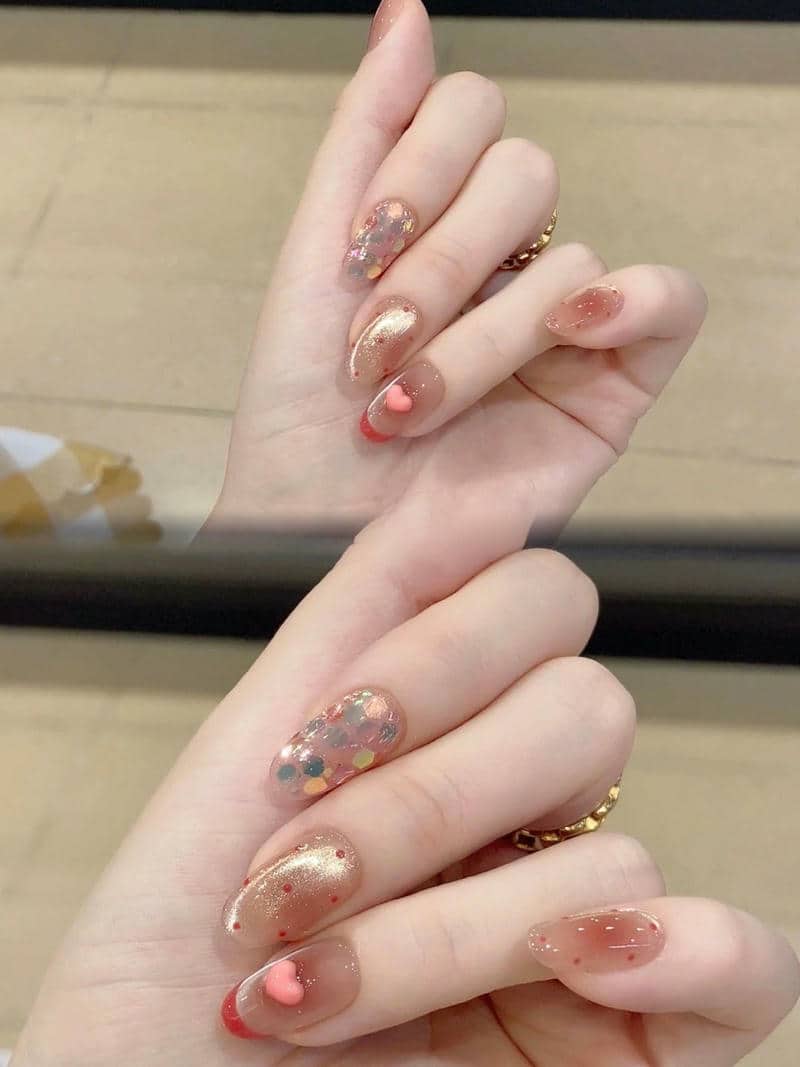 mẫu nail hàn quốc mắt mèo
