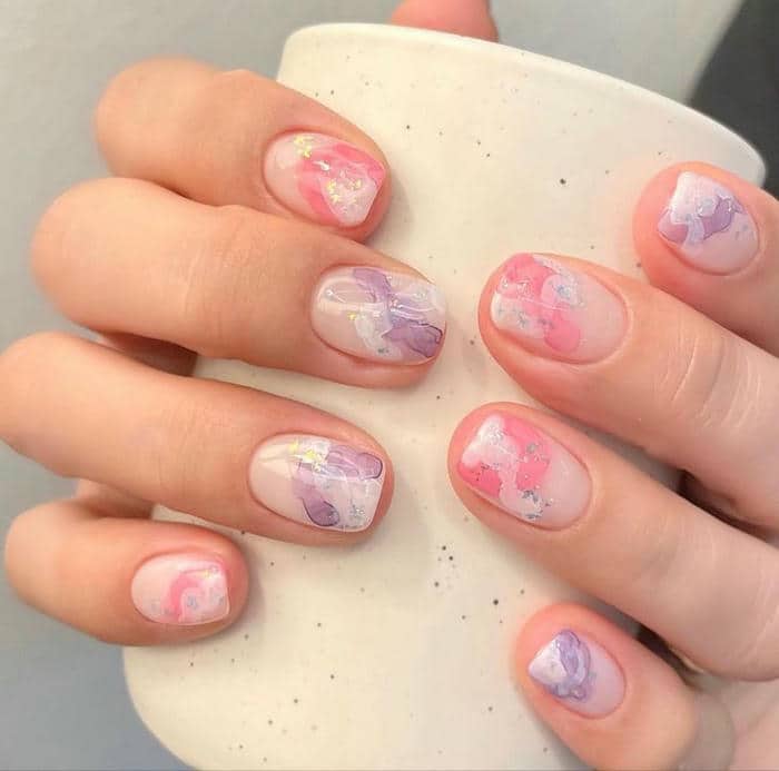 mẫu nail loang cồn