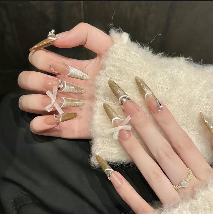mẫu nail mắt mèo sang chảnh