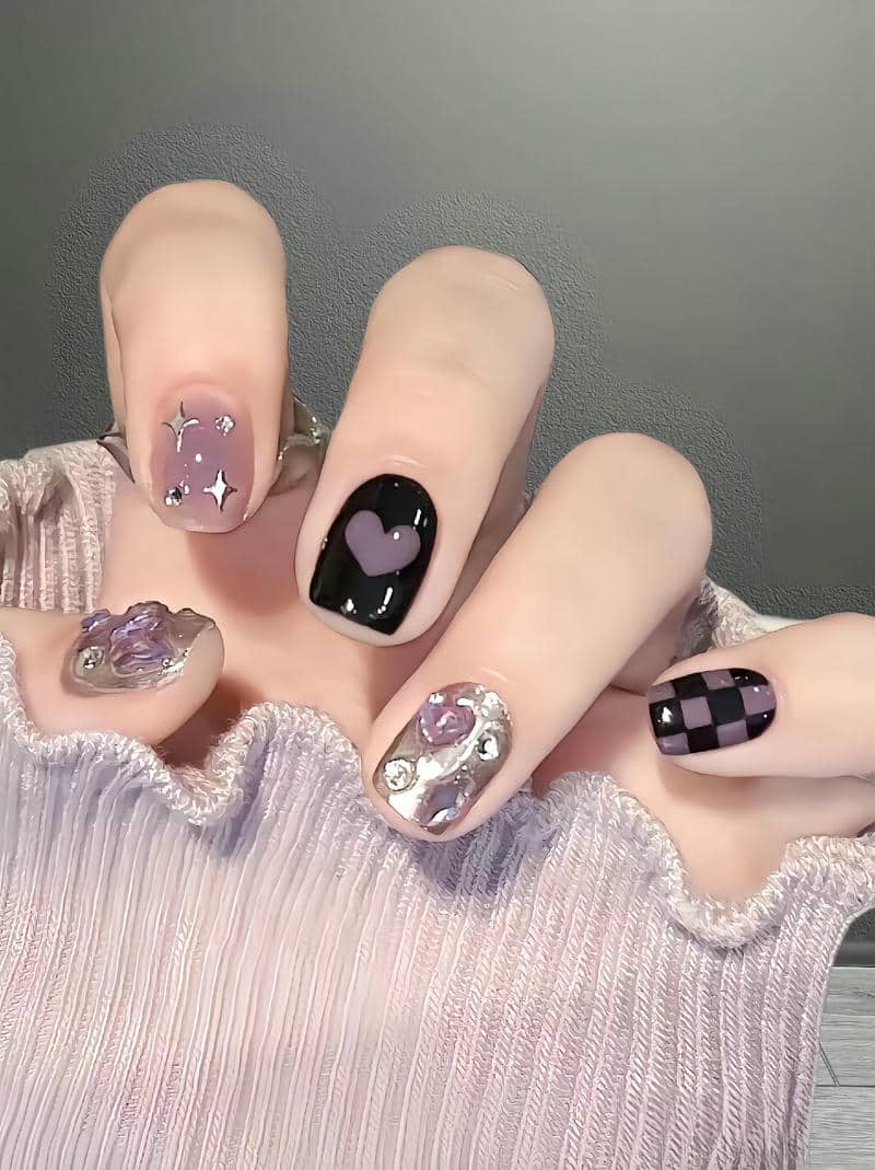 mẫu nail móng ngắn cute