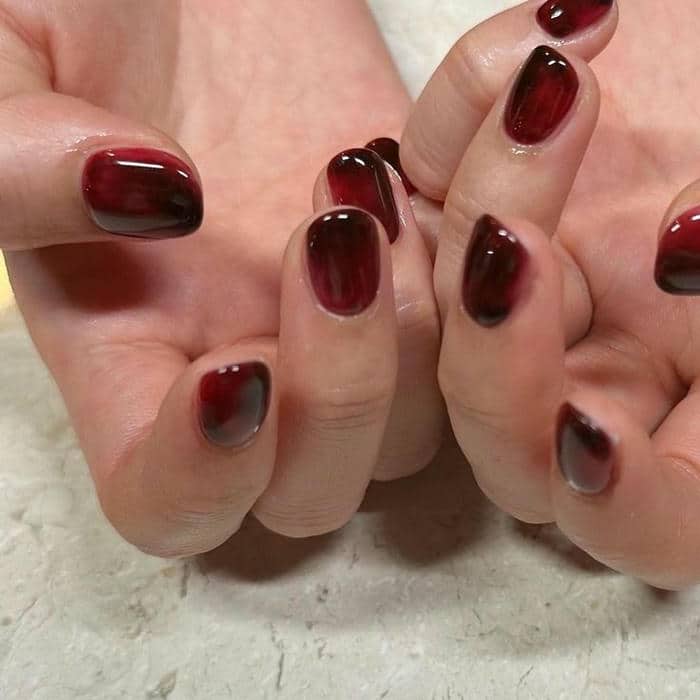 mẫu nail móng nhọn tròn tết