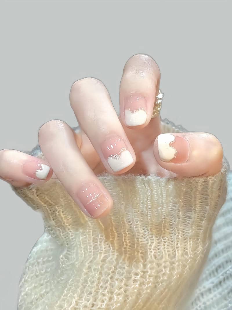 mẫu nail móng vuông ngắn