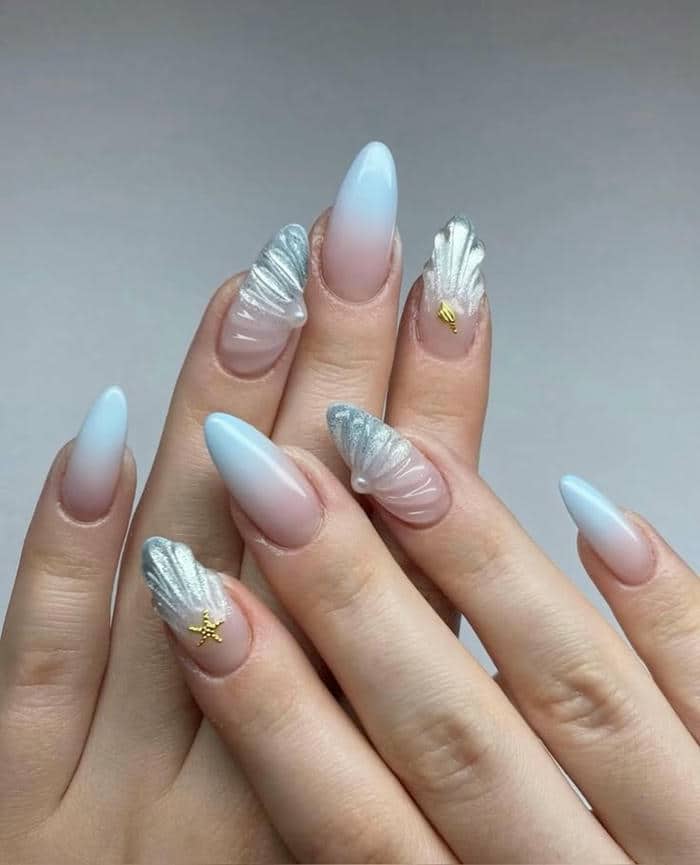 mẫu nail mùa hè đi biển