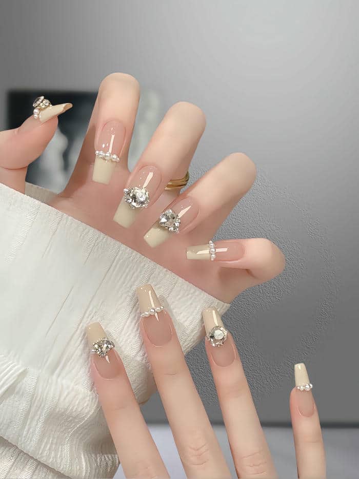 mẫu nail ngọc trai đẹp
