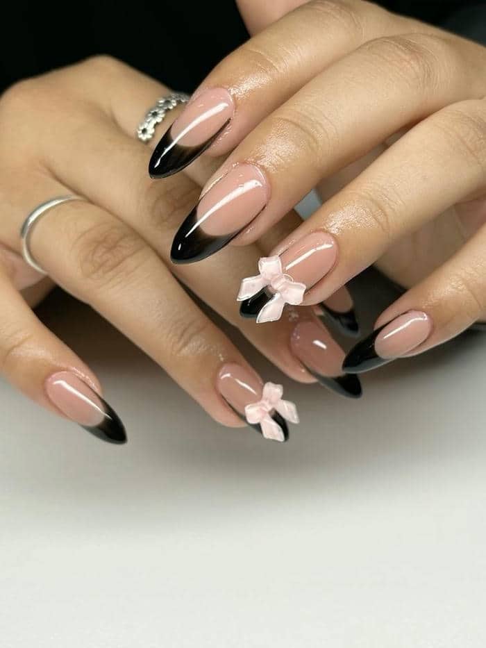 mẫu nail nơ đẹp