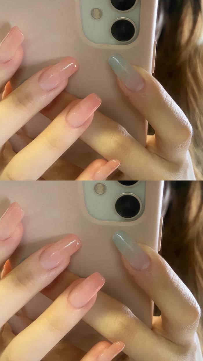 mẫu nail ombre đẹp, đơn giản