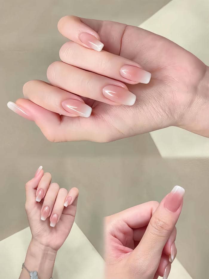 mẫu nail ombre pha màu