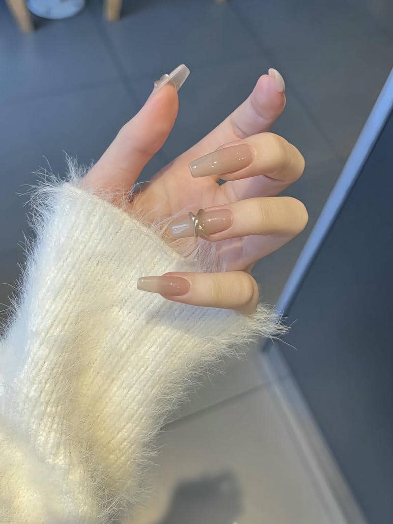 mẫu nail sơn thạch đơn giản, đẹp