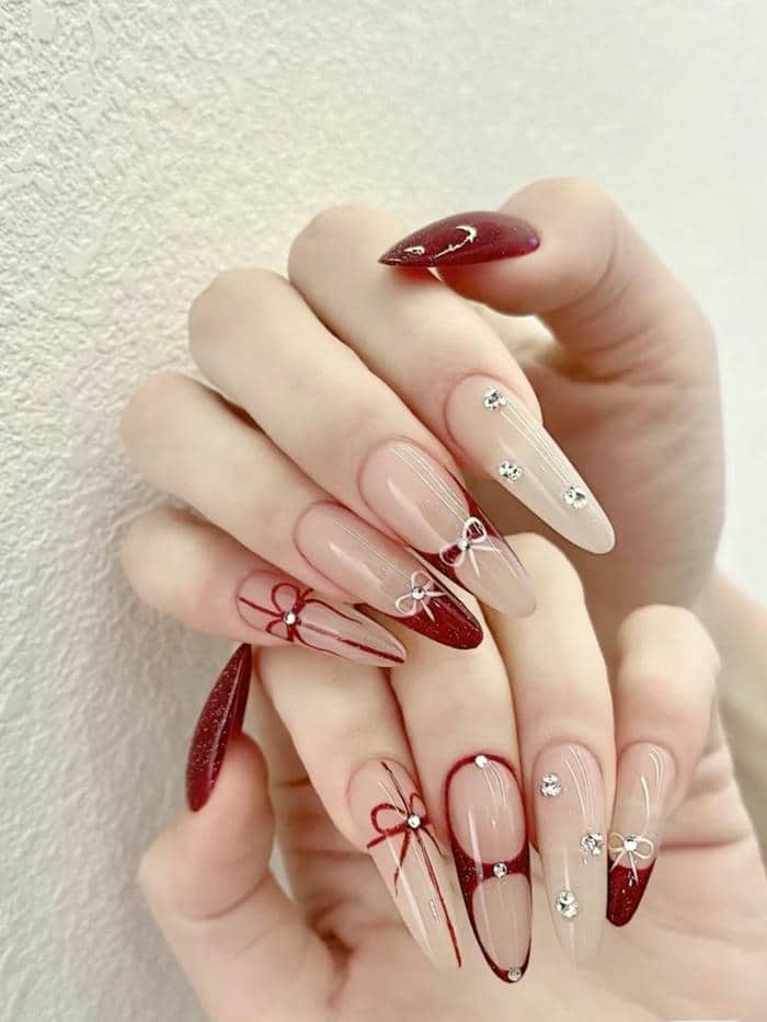 mẫu nail tết nhẹ nhàng