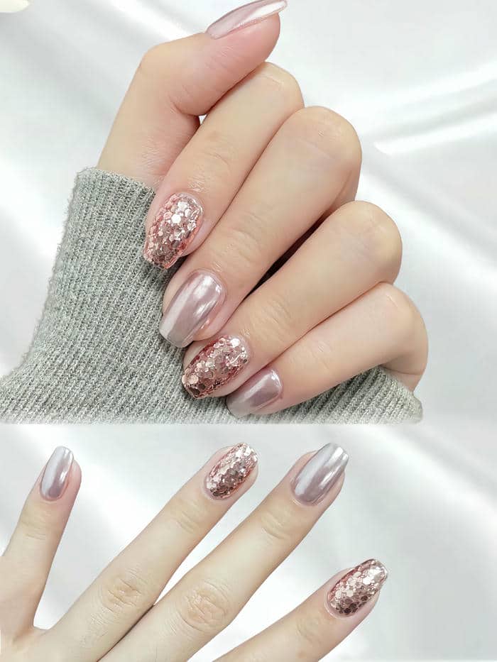 mẫu nail tráng gương đẹp