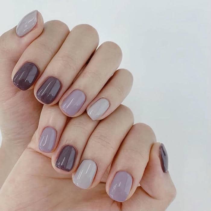 mẫu nail trơn đẹp