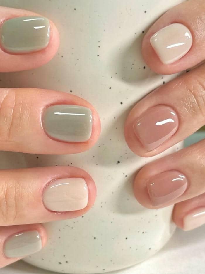 mẫu nail trơn đơn giản