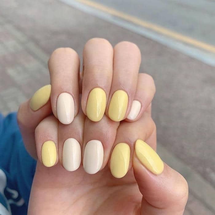 mẫu nail trơn xinh