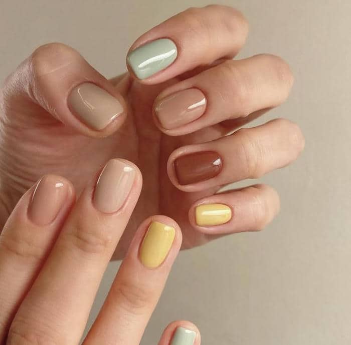 mẫu nail trơn