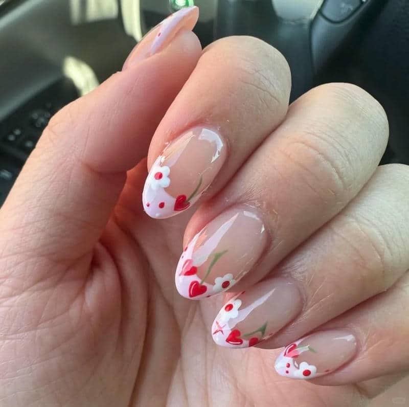 mẫu nail valentine cute